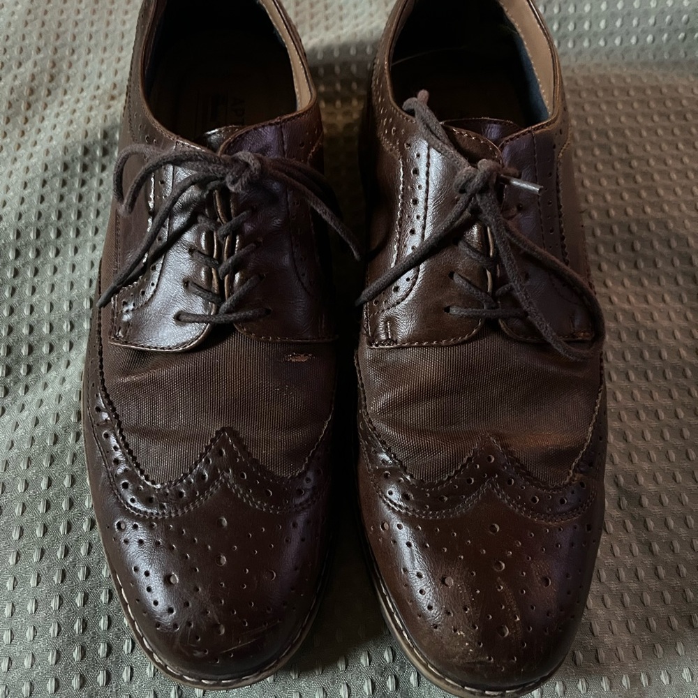 APT. 9 Men's Oxford Shoes Memory Foam In Soles Cognac Brown Sz 11